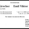Kirscher Emil Viktor 1909-1998 Roth Sofie 1912-1985 Todesanzeige